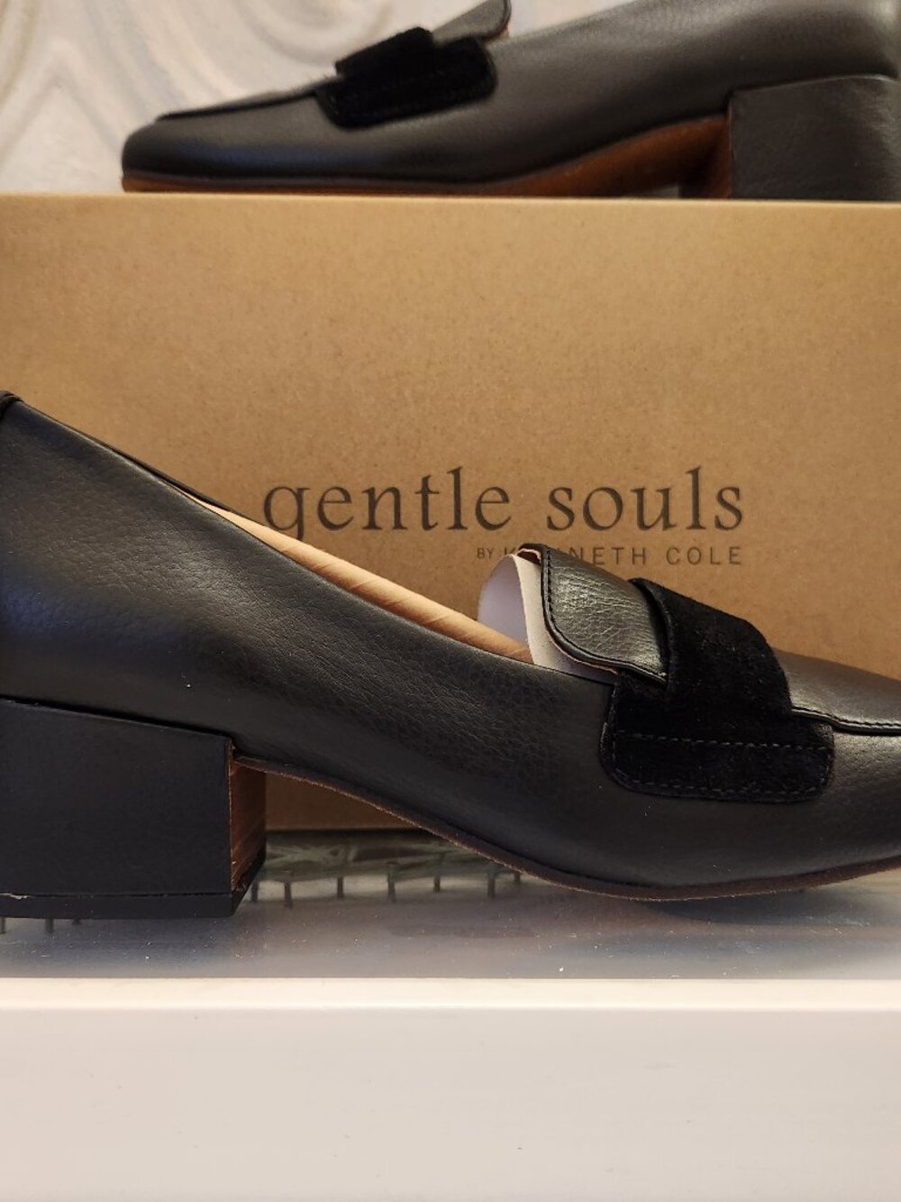 Gentle Souls Black Leather "Ella" Loafer/pumps. NIB. Size 9.5